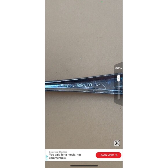 Lot of 2 Pieces Utica Satin Rose Flatware Stainless VTG USA Japan Dinner Spoons - Picture 3 of 3